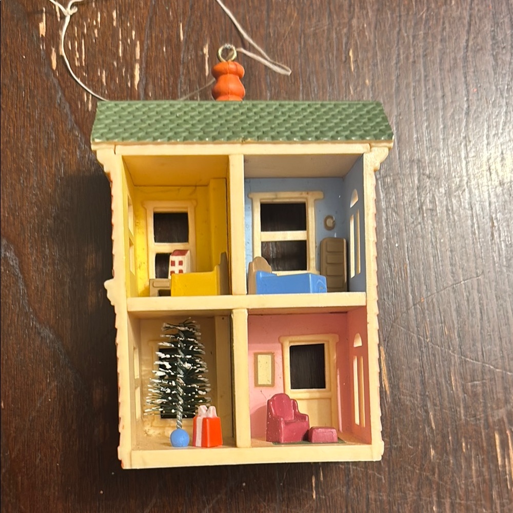 Hallmark Orange and Green Holiday House Ornament - Picture 2 of 3
